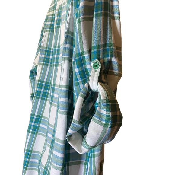 Duluth Trading Co Mens XL Plaid Button Down Long Sleeve Cotton Blend Shirt - Picture 4 of 9